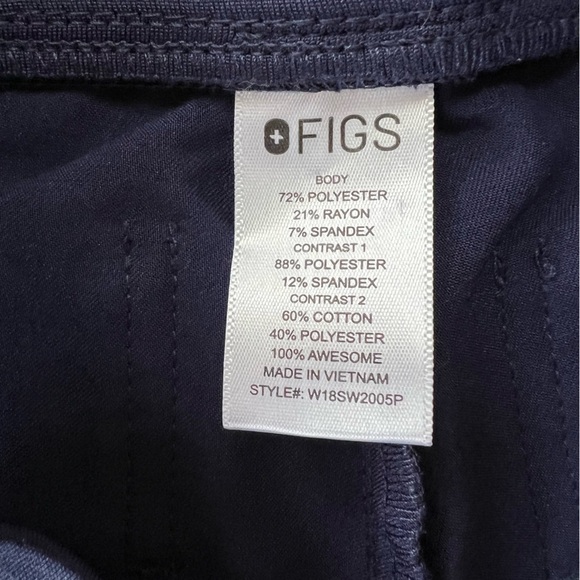 FIGS Women's Zamora Jogger Scrub Pants in Navy Blue, size XXS/P - Picture 9 of 10